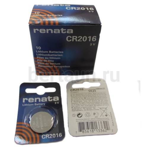 Батарейка № 24  RENATA CR2016