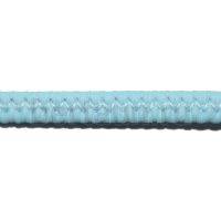 Резинка босоножная в кожаной оплетке 6 мм голубая Италия