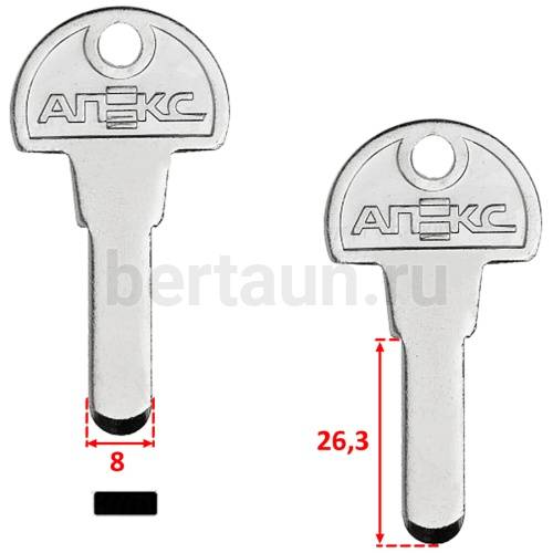 Заг.для ключ. AP АПЕКС-03 (вертикалка Апекс 3.0 мм) № 67 