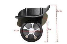 Колесо №112 д/чемодана  FSD 27/18  резин.маленьк.ЧЕРНОЕ (4шт/комп)