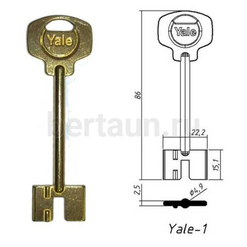 Заг.для ключ. YALE - 1 (узкий)   DV1171 №291