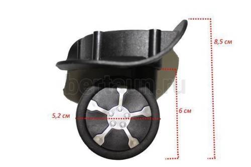 Колесо №112 д/чемодана  FSD 27/18  резин.маленьк.ЧЕРНОЕ (4шт/комп)