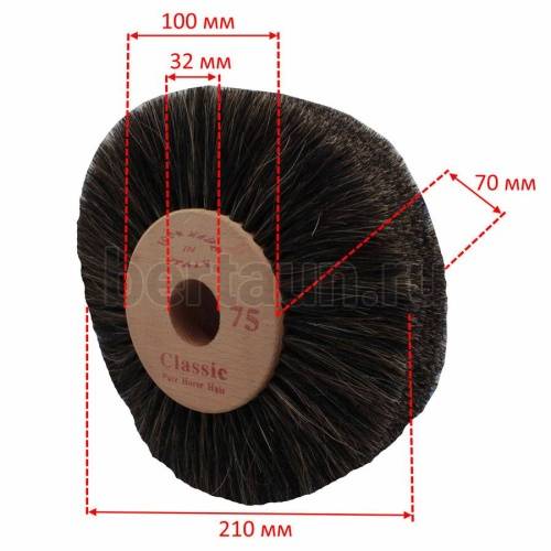 Инстр. №115 Щетка конский волос №  75 (Италия)