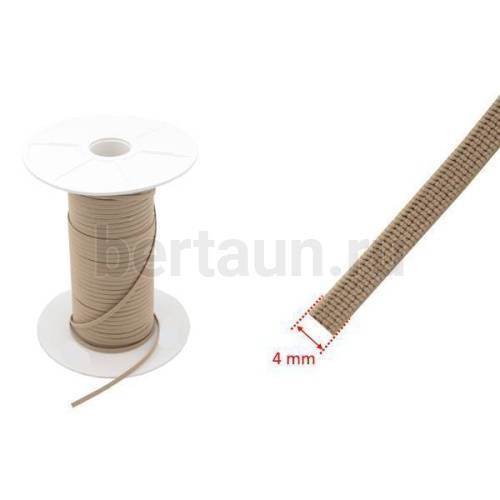 Резинка   4 мм башмачная (темн беж) Италия 84
