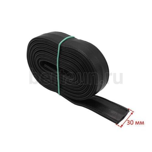 Ручки сумочные ПЛОСКИЕ №120 3см*2м (PU 100%)  черный мат 