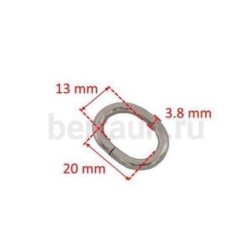 Рамка № 66 щель овальная LT 20*13*3,8мм никель 10 шт/упак 