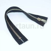 МОЛНИЯ №178 МЕТАЛЛ Т5 для сапог золото 25 см черн  GM