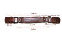 Ручка портфельная № 54 FCD крепеж. кожз. фур. ТЕМН. НИКЕЛЬ коричн. мат