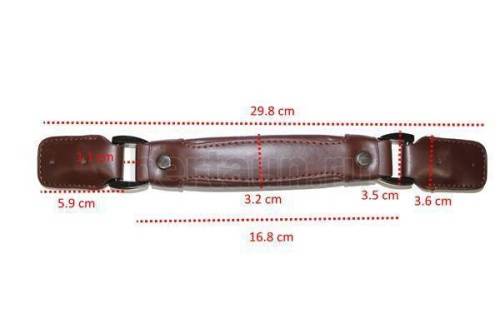 Ручка портфельная № 54 FCD крепеж. кожз. фур. ТЕМН. НИКЕЛЬ коричн. мат
