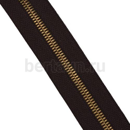 Молния рулонная  № 64 МЕТАЛЛ антик Т5 LT 304 коричневая 