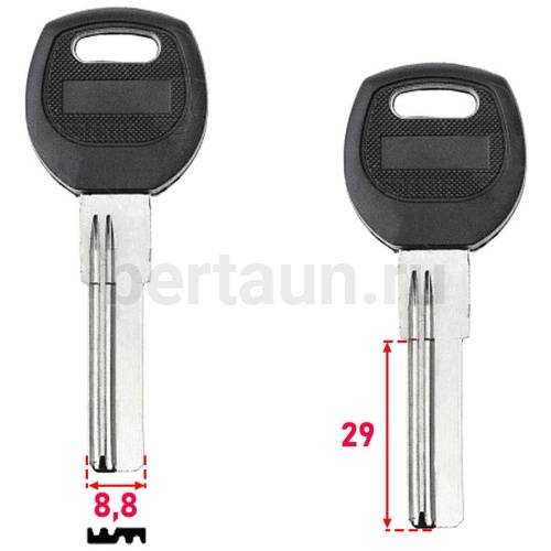 Заг.для ключ. BAODEAN 2 пазы левый под бронь 29мм №124 (YOTA D-226)