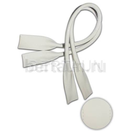 Ручки сумочные готовые 65см № 26 полиурет. белый ЛАК