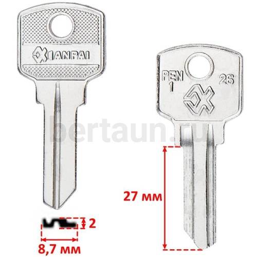 Заг.для ключ. PEN1_PNZ1S_BZ2R/BZ1R_PNZ1L_Пенза англ. ход. лев. Оскар № 94 (H-060)