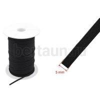 Резинка   5 мм башмачная (черная) Италия 