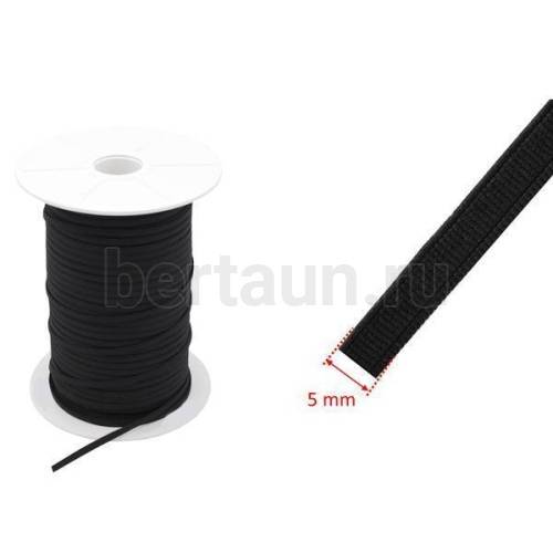 Резинка   5 мм башмачная (черная) Италия 