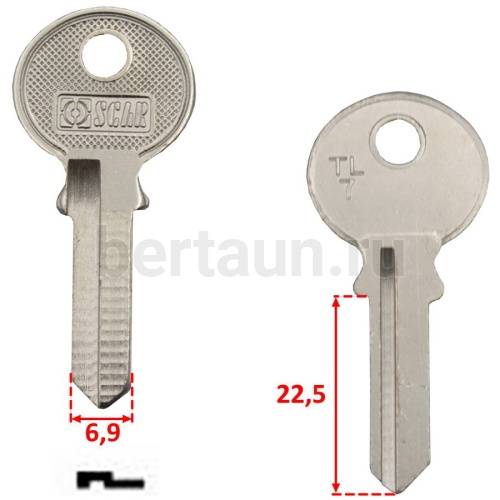 Заг.для ключ. TL 7  _TRI6D_TR4R_TL7_TRC31_TriCircle англ. №156  F-058