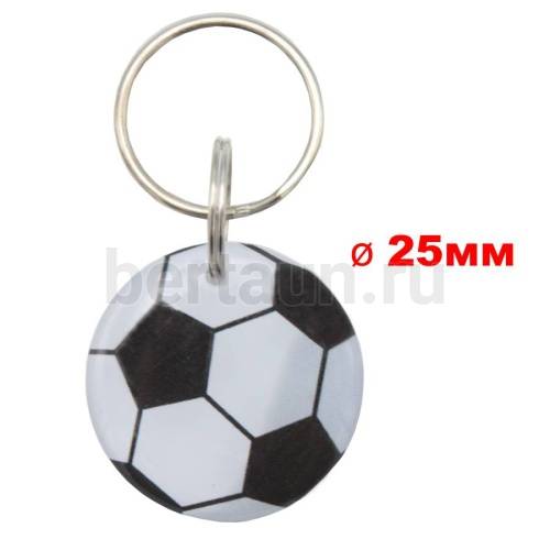 Домофонный ключ заготовка № 3  RFID "мини карта" FUTBOL d25 мм