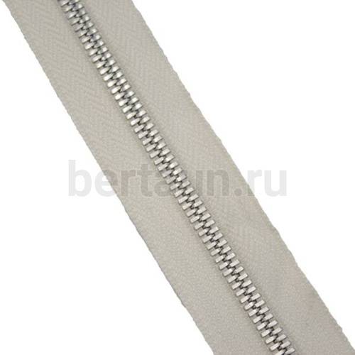 Молния рулонная №  74 МЕТАЛЛ никель Т5 GFM D121 белая