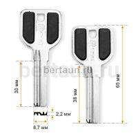 Заг.для ключ. MCM 2 паза (30 мм) сторона AP-1D (D-409)   №649