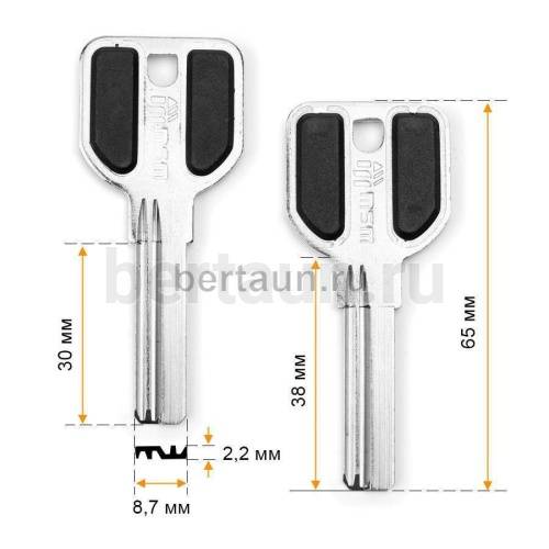 Заг.для ключ. MCM 2 паза (30 мм) сторона AP-1D (D-409)   №649
