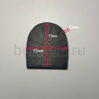 Набойка №20143 DUMOUT ТАНК 816 маленькая черный 77*72*6 мм