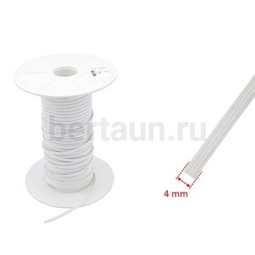 Резинка   4 мм башмачная (белая) Италия
