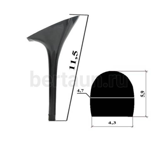 Каблуки №  64 LY 7521 черный матовый (высота 11,5 см) (!!!)