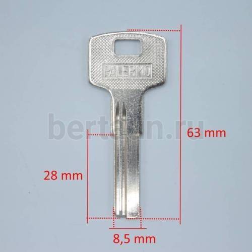 Заг.для ключ. PALERMO 2 пазы  левый  под бронь 27 мм №515