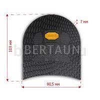 Набойка №    2099  BISSELL 622L "соты" нескользящая  7,2 мм  черная BLACK "желт.лого"