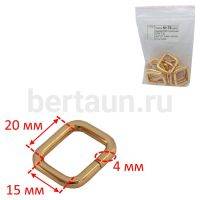 Рамка № 78 щель квадратная сумочная GFM F20 (ф4*20*15мм) золото 10 шт/упак