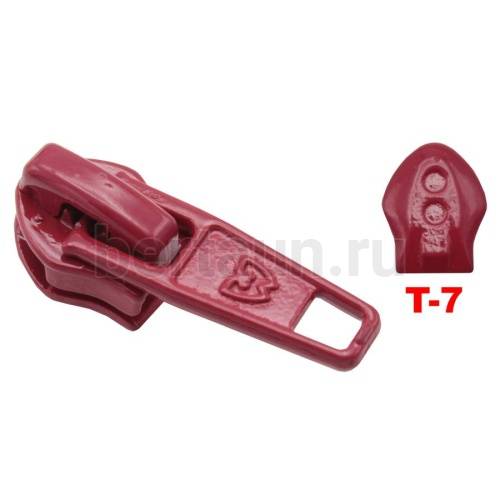 Замок-бегунок №122 спираль Т7 БЕЛАРУСЬ красный