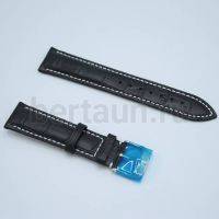 Ремешки для часов № 65  КОЖА HIGHTONE #348  (20мм черн крок)