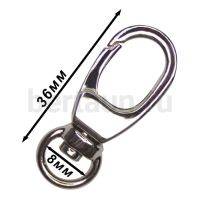 Карабин №185  метал. д/сумок FCD 8 мм никель