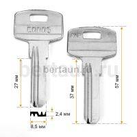 Заг.для ключ. PAP 1  2 паза левый  CANAS Турция  верт.  № 657