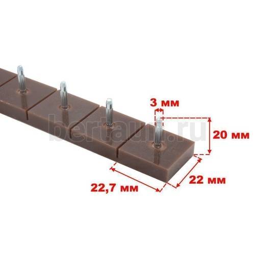 Полоса - штырь №14  ПРИБАЛТИКА (5 пар) ШИРОКАЯ коричн