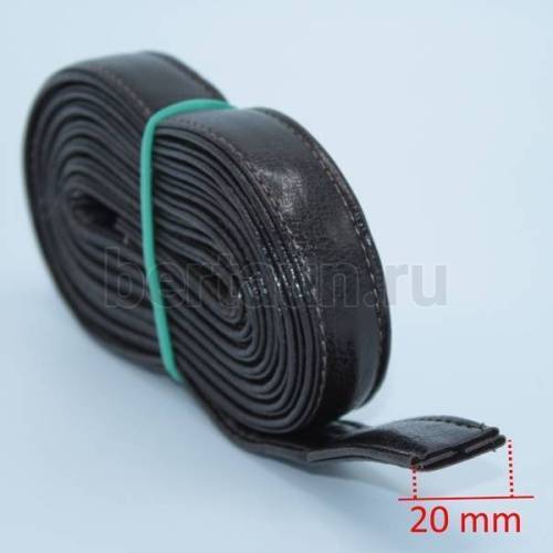 Ручки сумочные ПЛОСКИЕ № 35 2см*2м темн. кор. глянец