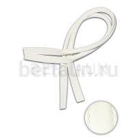 Ручки сумочные 65 см КОРОТКИЕ УЗКИЕ №123 полиурет. белый лак