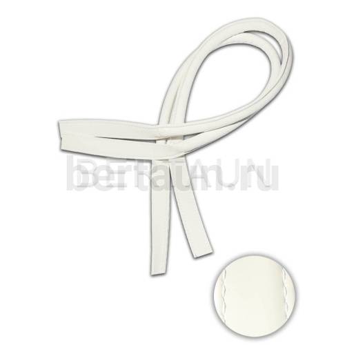 Ручки сумочные 65 см КОРОТКИЕ УЗКИЕ №123 полиурет. белый лак