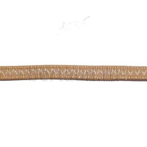 Резинка босоножная в кожаной оплетке 8 мм св.коричн цв.№ 2 Италия