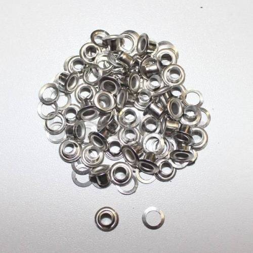 Блочка и  люверс  № 3 D 3,5 мм (50 шт/уп) никель ТВ