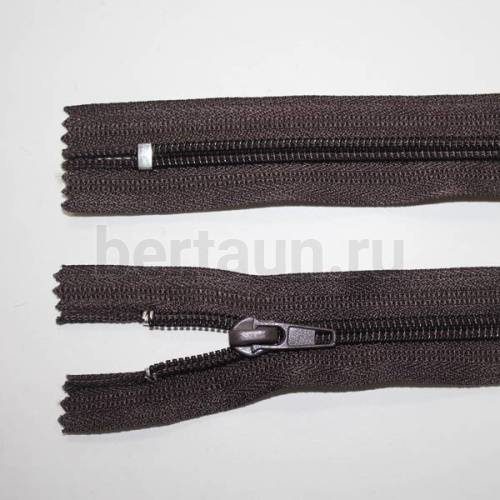 МОЛНИЯ №221 обувная спираль Т7-С 30 см. коричневая