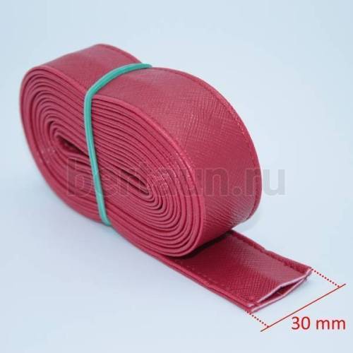 Ручки сумочные ПЛОСКИЕ №111 3 см*2м красный НОВИНКА