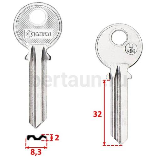 Заг.для ключ. U6D_U6D_UL054_UNL6 _Универсал англ. правый № 96 