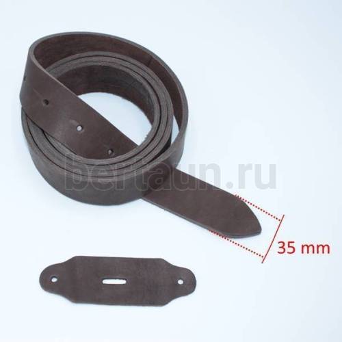 Заготовка № 6  для ремня 35 мм (чепрак) коричн.