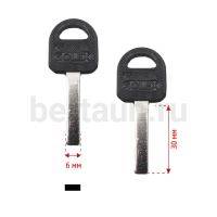 Заг.для ключ. SOLEX Финка квадрат пластик PTL (D-327) (30x5.7x2,9 mm) №573 латунь