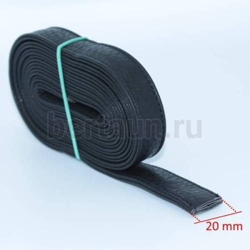 Ручки сумочные ПЛОСКИЕ №  1 2см*2м (PU 100%) S-TR-NGX911-P (Б-5267) черный мат