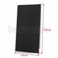 Стенд для ключей перфорированный черный с РАМКОЙ 1000*520 мм