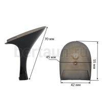 Каблуки №  50 LY 6439 черный лаков (высота 7 см)