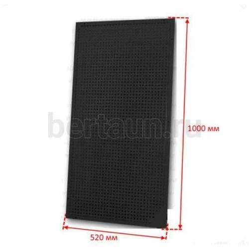 Стенд для ключей перфорированный черный с РАМКОЙ 1000*520 мм