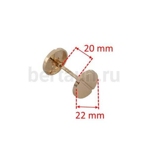 Ручкодержатель №62 штанга шляпка 20 мм 4150-30 GFM золото